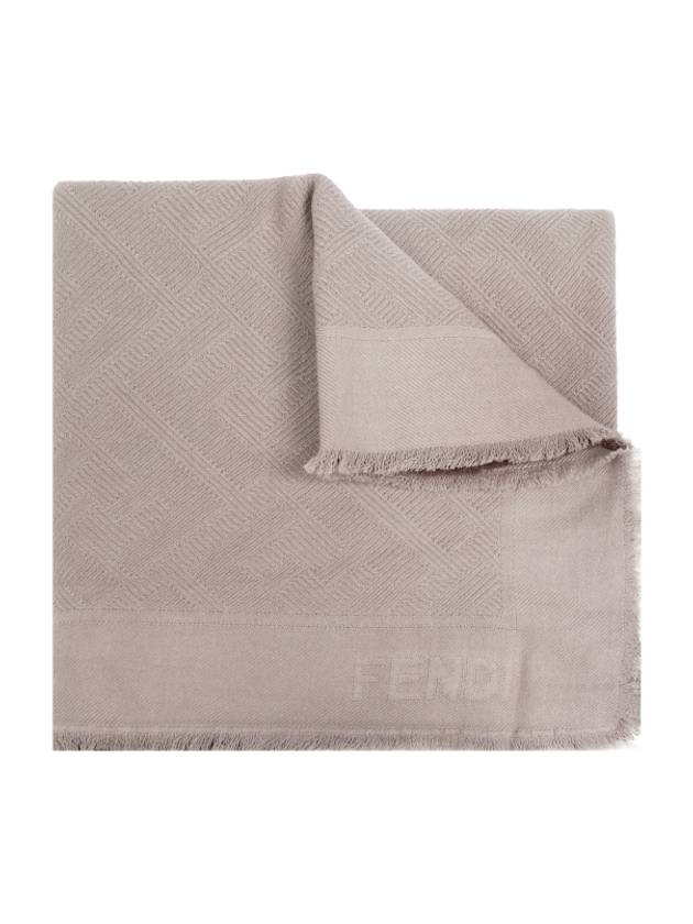 FF Shawl Wool Scarf Dove Grey - FENDI - BALAAN 2