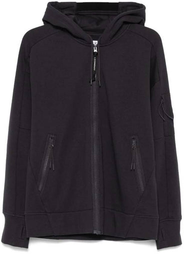 Diagonal Raised Fleece Hooded Jacket Purple - CP COMPANY - BALAAN 1