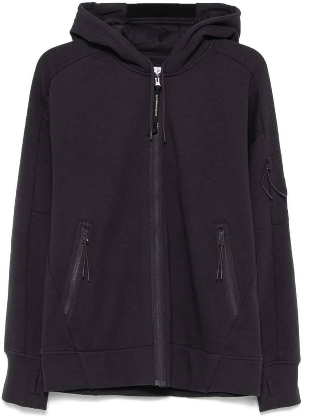 Diagonal Raised Fleece Hooded Jacket Purple - CP COMPANY - BALAAN 1