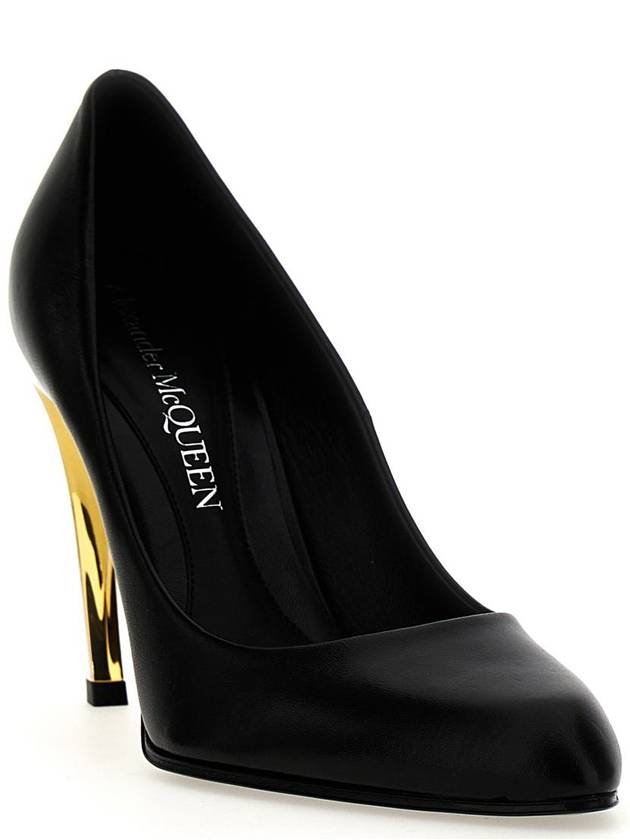 Armadillo Leather Pumps Black - ALEXANDER MCQUEEN - BALAAN 3