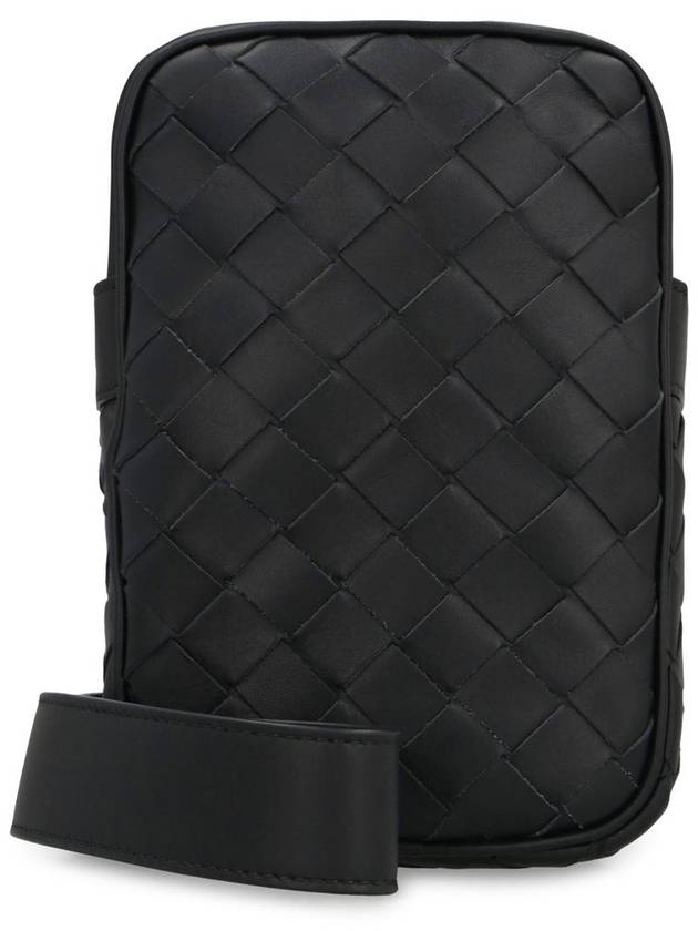 Intrecciato Rectangle Mini Cross Bag Black - BOTTEGA VENETA - BALAAN 3