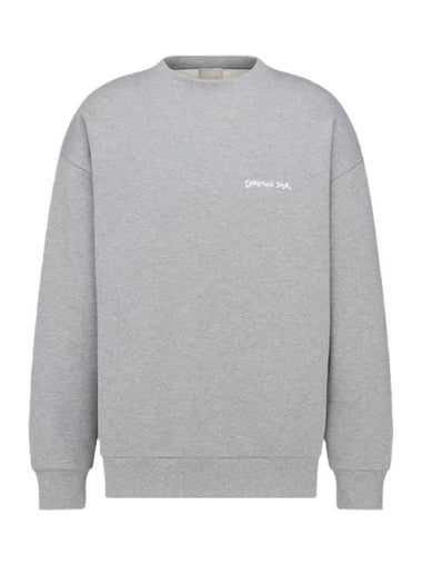 Tag Oversized Cut Sweatshirt Grey - DIOR - BALAAN 1