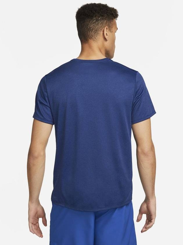 Dri-Fit UV Miler Running Short Sleeve T-shirt Navy - NIKE - BALAAN 4