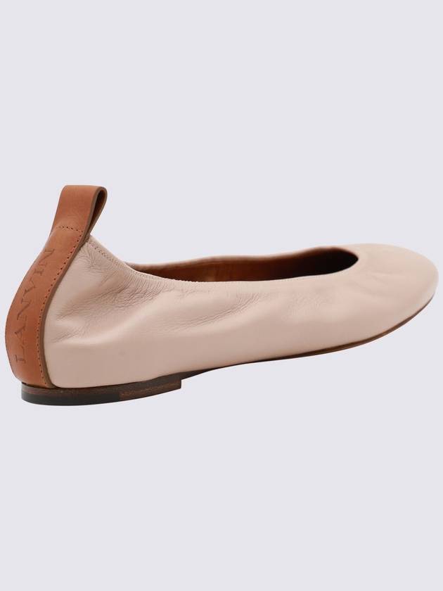 Lanvin Dark Beige Leather Ballerina Flats - LANVIN - BALAAN 2