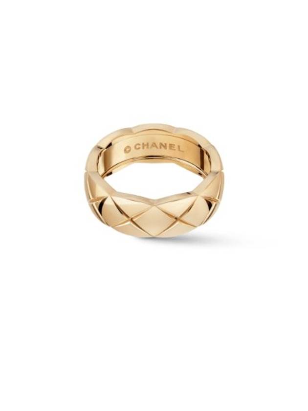 Coco Crush Quilted Motif Small Ring Gold - CHANEL - BALAAN 9