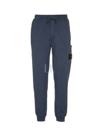 Compass Patch Cotton Track Pants Avio Blue - STONE ISLAND - BALAAN 2