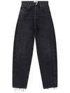 Luna high rise piece denim tapered straight jeans - AGOLDE - BALAAN 1