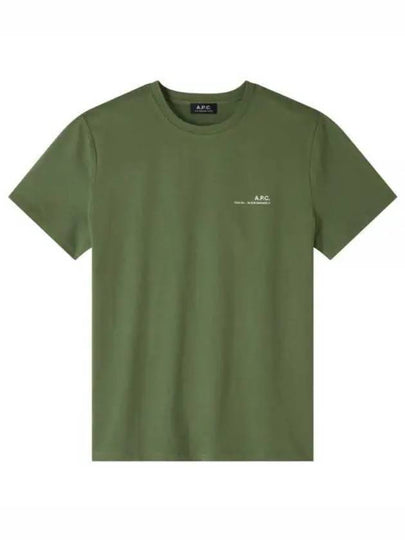 Men's Item Logo Cotton Short Sleeve T-Shirt Green - A.P.C. - BALAAN 2