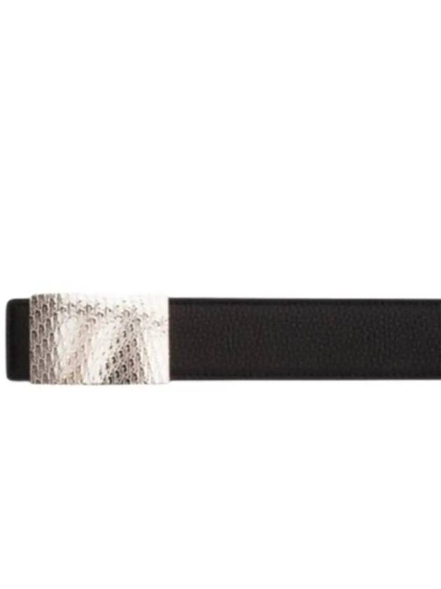 Reversible Leather Belt Black - DIOR - BALAAN 3