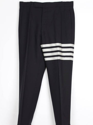 4 bar plain weave suit navy bottoms 2 110 - THOM BROWNE - BALAAN 1