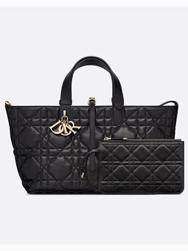 Toujours Macrocannage Calfskin Medium Tote Bag Black - DIOR - BALAAN 5