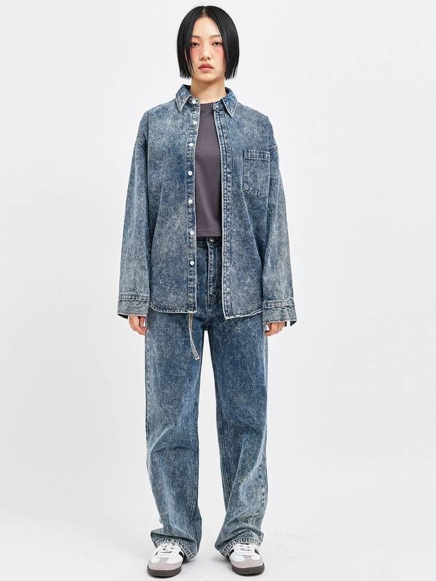 Oversized Jinro Denim Shirt Set Blue - C WEAR BY THE GENIUS - BALAAN 1