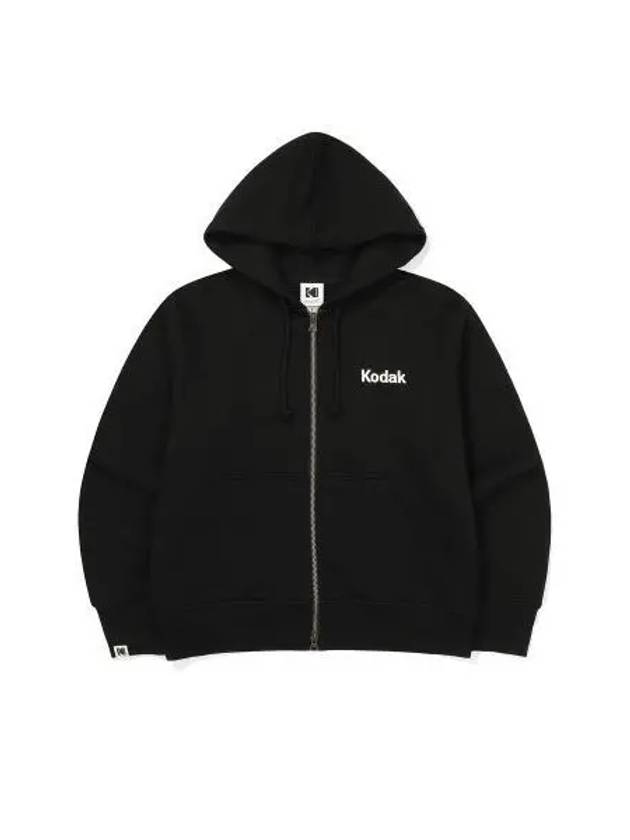 KODAK Logo Brushed Hood Zip up Women BLACK - KODO - BALAAN 1