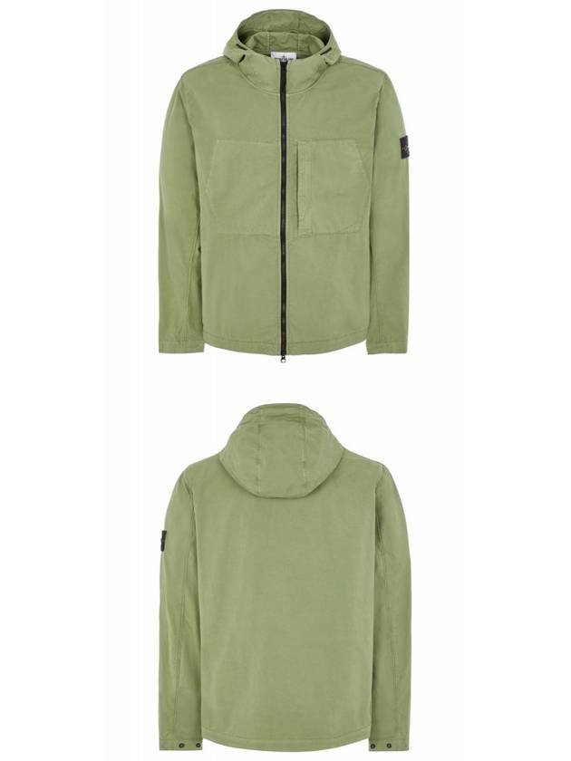 Men's Waffen Patch Supima Cotton Hooded Jacket Khaki - STONE ISLAND - BALAAN 5