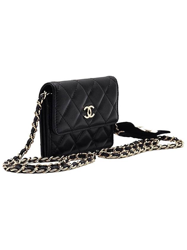 Chanel AP2163 Black Gold CC Camellia Chain Mini WOC Cross Bag 31st - CHANEL - BALAAN 3