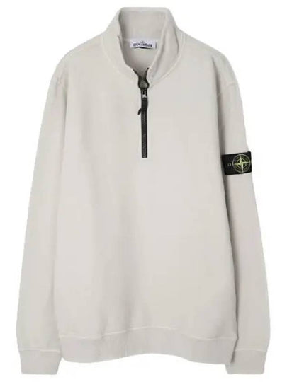 Brushed Cotton Half Zip-Up Sweatshirt Plaster - STONE ISLAND - BALAAN 2