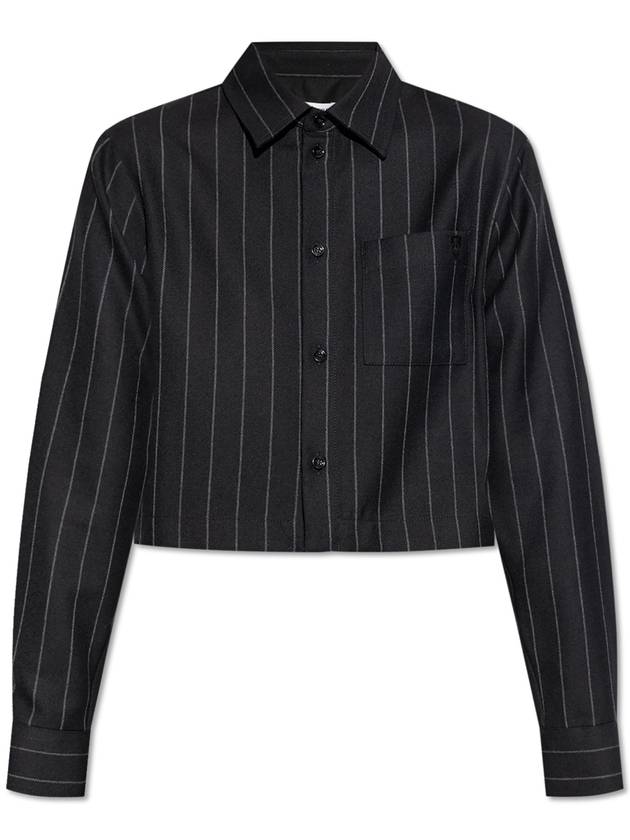 Burberry Short Shirt With Pocket, Women's, Black - BURBERRY - BALAAN 1