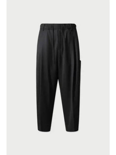 WOOL Wide Carrot Pants BLACK - IRO - BALAAN 1