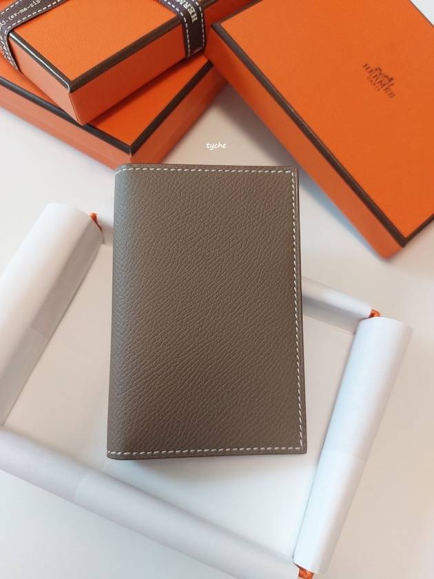 MC² Euclide Card Holder Epsom Etoupe Brown - HERMES - BALAAN.