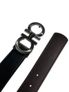 Gancini Reversible Adjustable Leather Belt Black Dark Brown - SALVATORE FERRAGAMO - BALAAN 5