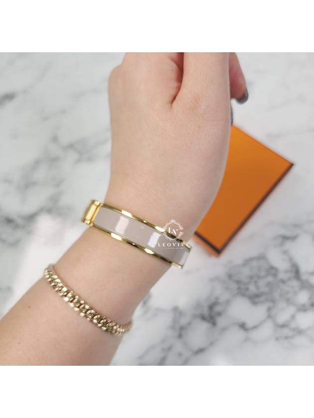 Clic H Bracelet Rose Gold & Marron Glace - HERMES - BALAAN 10