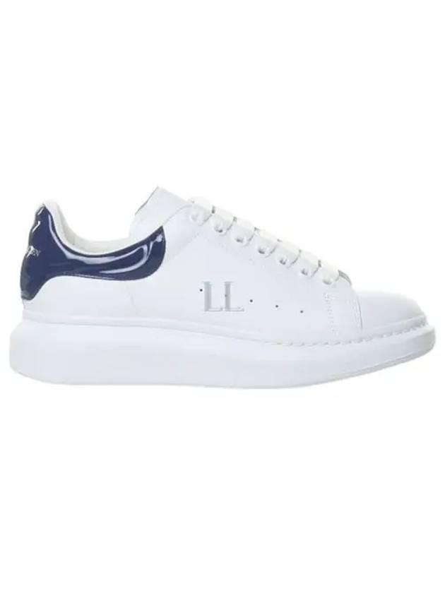 Glossy Tab Oversole Low Top Sneakers Navy White - ALEXANDER MCQUEEN - BALAAN 2