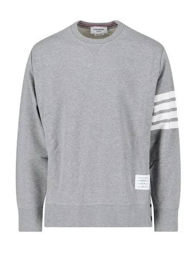 4 Bar Loopback Jersey Sweatshirt Light Grey - THOM BROWNE - BALAAN 2