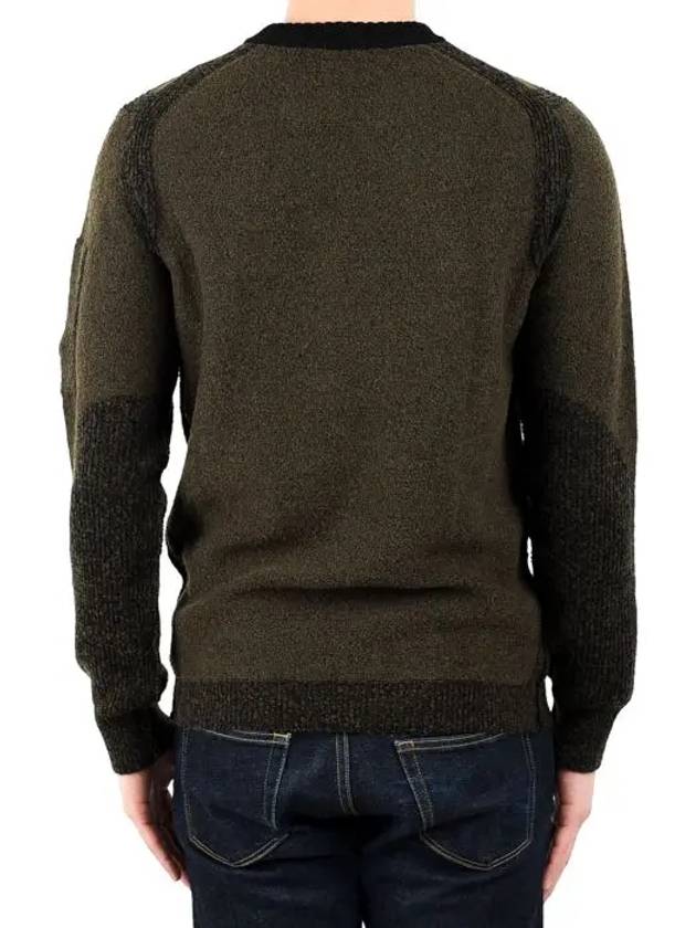 Lens Waffen Crew Neck Knit Khaki 05CMKN209A - CP COMPANY - BALAAN 4