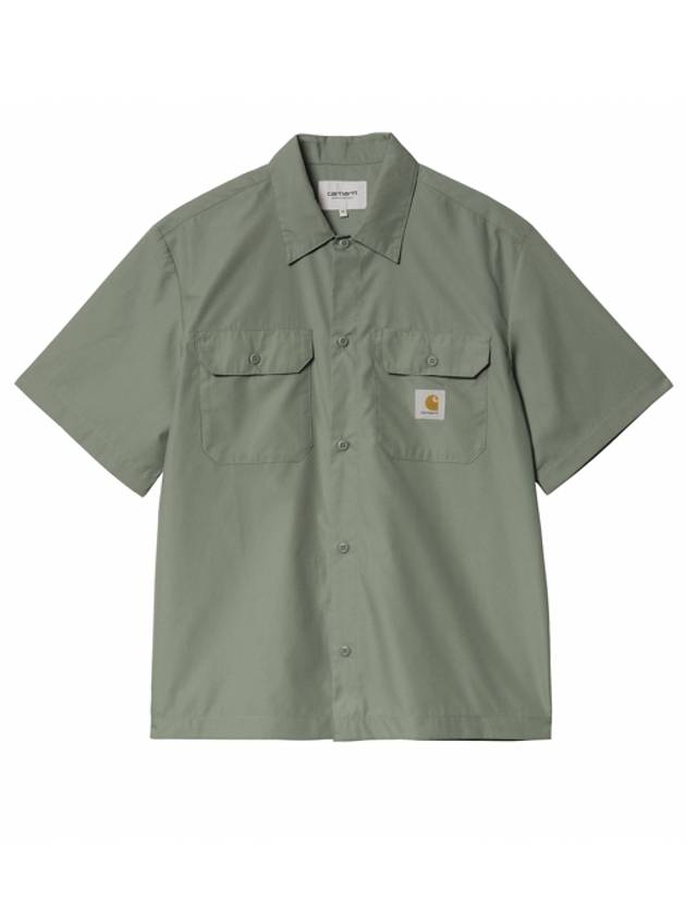 Logo Patch Cotton Blend Short Sleeve Shirt Park Green - CARHARTT WIP - BALAAN 2