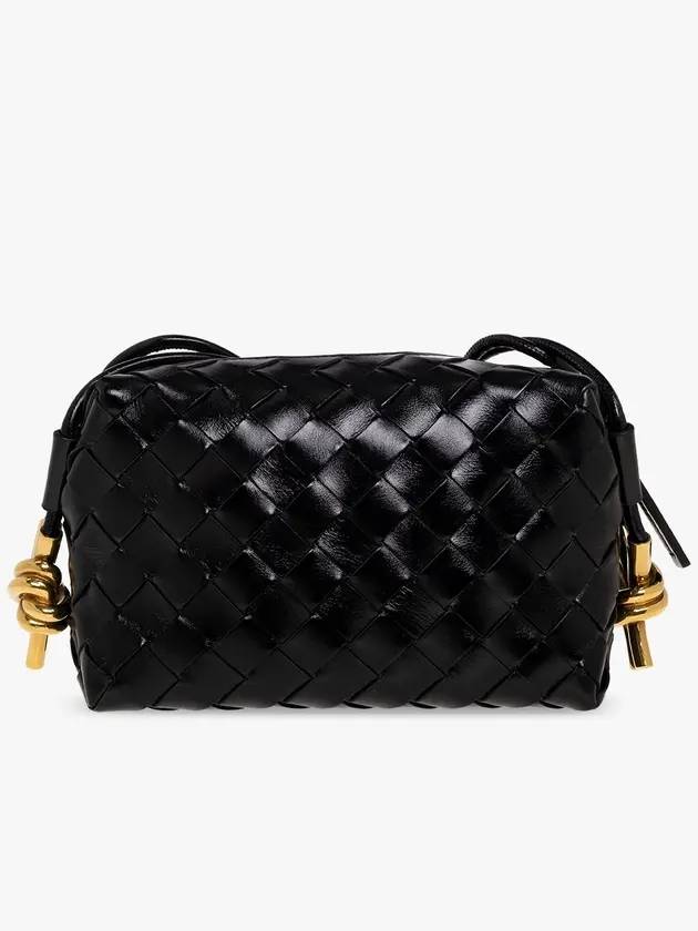 Intrecciato Loop Camera Mini Shoulder Bag Black - BOTTEGA VENETA - BALAAN 4