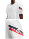 8C00029 89AKK 032 Logo Patch Shoulder Detail Round Short Sleeve T Shirt Ivory Men s TLS - MONCLER - BALAAN 5