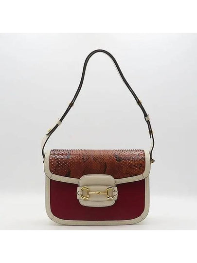 602204 Python 1955 gold horsebit shoulder and cross bag - GUCCI - BALAAN 2