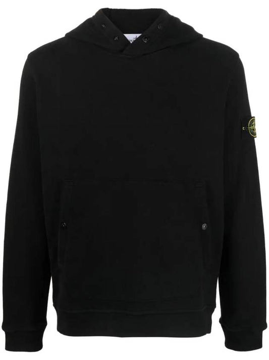 Garment Dyed Hoodie Black - STONE ISLAND - BALAAN 1