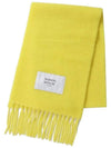 Baby Alpaca Plain Muffler Yellow - MAISON KITSUNE - BALAAN 4