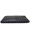 Women s 608232 Black Intrecciato Medium Clutch Bag - BOTTEGA VENETA - BALAAN 4