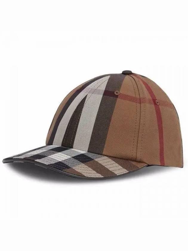 Logo Check Cotton Ball Cap Birch Brown - BURBERRY - BALAAN 2