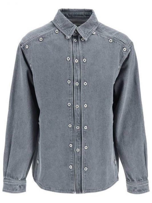 Classic Button Panel Denim Long Sleeve Shirt Grey - Y/PROJECT - BALAAN 1