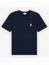 Speedy Fox Patch Comfort Short Sleeve T-Shirt Ink Blue - MAISON KITSUNE - BALAAN 2