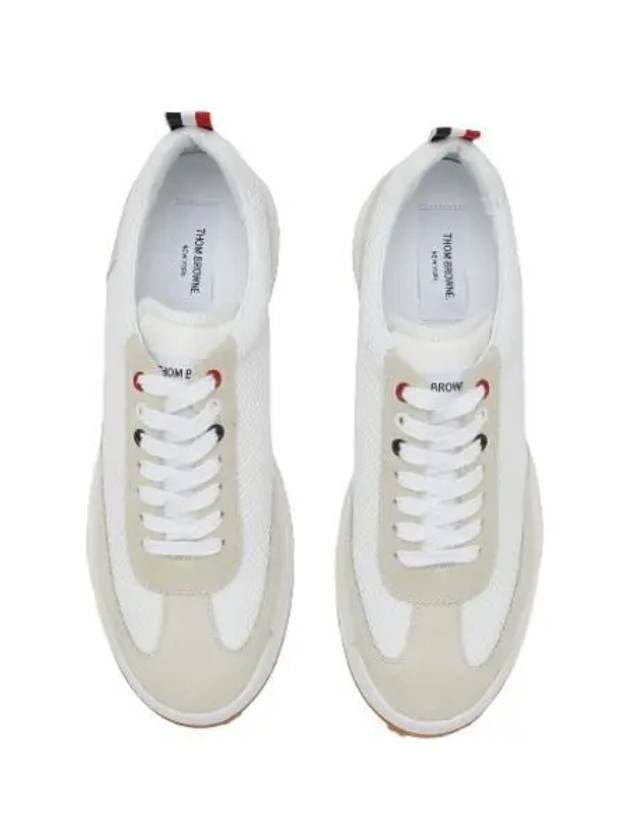 Fine Kid Suede Tech Runner White - THOM BROWNE - BALAAN 2