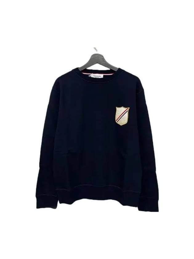 Men's Crest Patch Sweatshirt Navy - THOM BROWNE - BALAAN 2