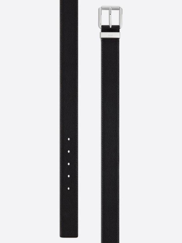 Engraved Loop Leather Belt Black - DIOR - BALAAN 3