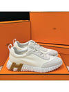 Men's Bouncing Sneakers White Mesh H Brown Black Twotone - HERMES - BALAAN 3