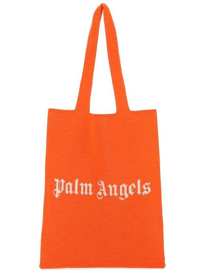 ORANGE Orange wool blend shopping bag PWNA041S22KNI001 2001 - PALM ANGELS - BALAAN 2