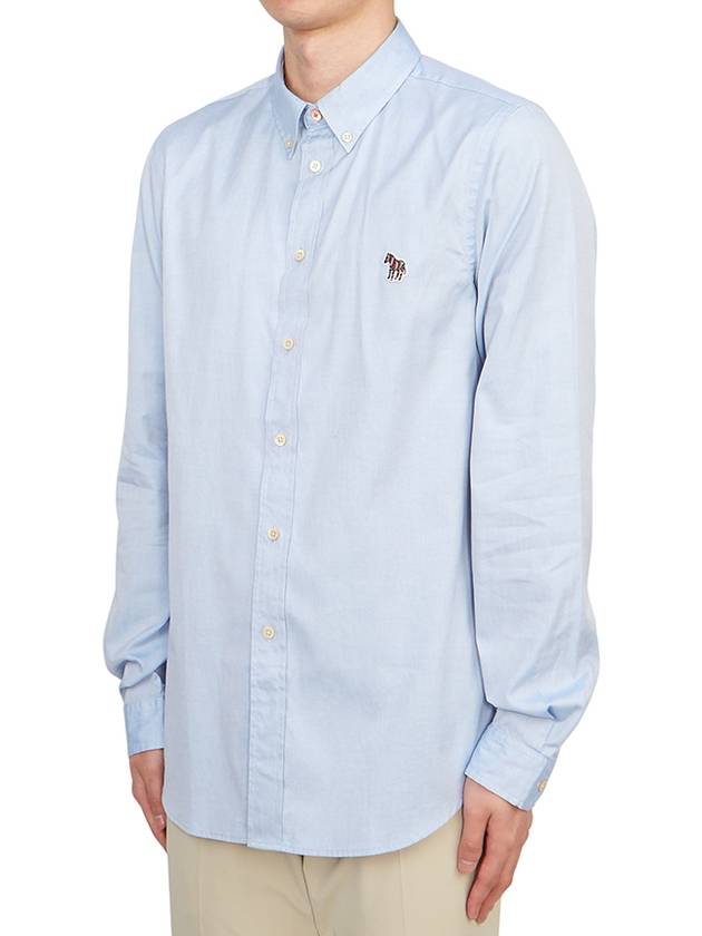 Zebra Patch Long Sleeve Shirt Light Blue - PAUL SMITH - BALAAN 3