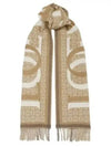 Love Wool Cashmere Muffler Beige - LOEWE - BALAAN 2