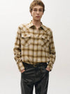 Ombre Western Check Shirt Brown - NOIRER - BALAAN 8