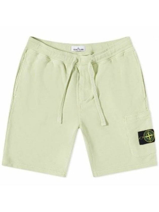 Men's Wappen Patch Bermuda Shorts Melon Green - STONE ISLAND - BALAAN 1