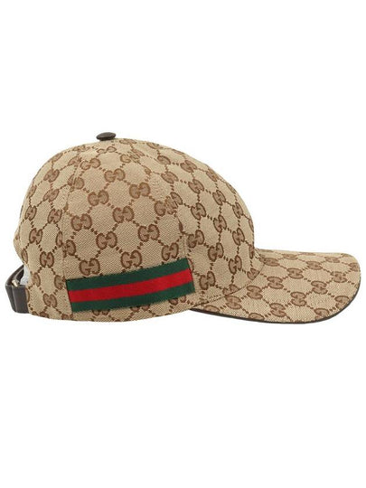 Beige Original GG Canvas WEB Detail Baseball Cap M - GUCCI - BALAAN 2