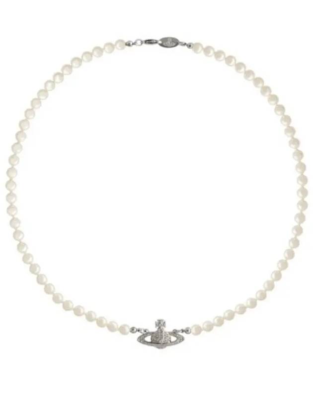 Mini Bas Relief Pearl Necklace Cream - VIVIENNE WESTWOOD - BALAAN 3