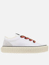 Curbies Cotton Canvas Low Top Sneakers White - LANVIN - BALAAN 2